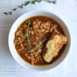 Savory Vegetable Barley Soup in your slow cooker.